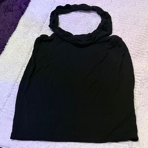 Women’s Black Sleeveless-Backless Halter Top Size SMALL